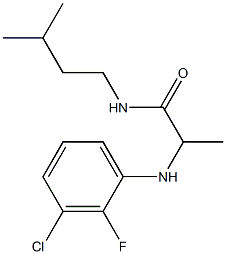 2-[(3-chloro-2-fluorophenyl)amino]-N-(3-methylbutyl)propanamide Struktur