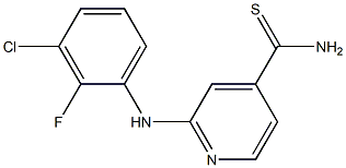 2-[(3-chloro-2-fluorophenyl)amino]pyridine-4-carbothioamide Struktur