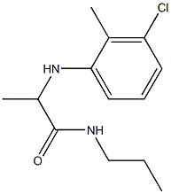 2-[(3-chloro-2-methylphenyl)amino]-N-propylpropanamide Struktur