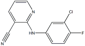 2-[(3-chloro-4-fluorophenyl)amino]pyridine-3-carbonitrile Struktur