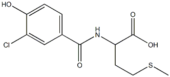 2-[(3-chloro-4-hydroxyphenyl)formamido]-4-(methylsulfanyl)butanoic acid Struktur