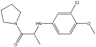 2-[(3-chloro-4-methoxyphenyl)amino]-1-(pyrrolidin-1-yl)propan-1-one Struktur