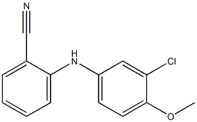 2-[(3-chloro-4-methoxyphenyl)amino]benzonitrile Struktur