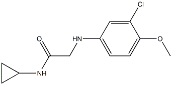 2-[(3-chloro-4-methoxyphenyl)amino]-N-cyclopropylacetamide Struktur