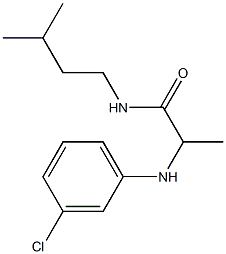 2-[(3-chlorophenyl)amino]-N-(3-methylbutyl)propanamide Struktur