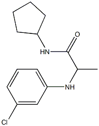 2-[(3-chlorophenyl)amino]-N-cyclopentylpropanamide Struktur