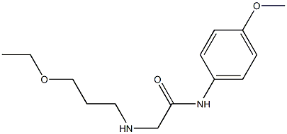 2-[(3-ethoxypropyl)amino]-N-(4-methoxyphenyl)acetamide Struktur