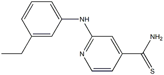 2-[(3-ethylphenyl)amino]pyridine-4-carbothioamide Struktur