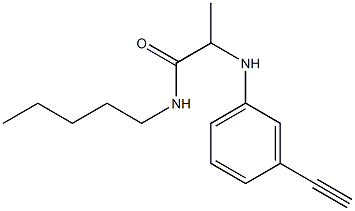 2-[(3-ethynylphenyl)amino]-N-pentylpropanamide Struktur