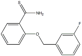 2-[(3-fluorobenzyl)oxy]benzenecarbothioamide Struktur