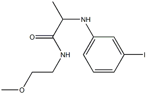 2-[(3-iodophenyl)amino]-N-(2-methoxyethyl)propanamide Struktur