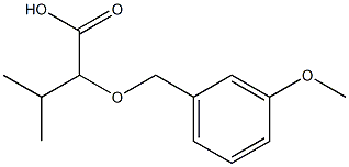 2-[(3-methoxybenzyl)oxy]-3-methylbutanoic acid Struktur