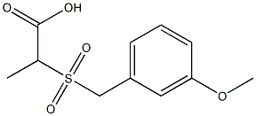 2-[(3-methoxybenzyl)sulfonyl]propanoic acid Struktur