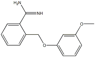 2-[(3-methoxyphenoxy)methyl]benzenecarboximidamide Struktur