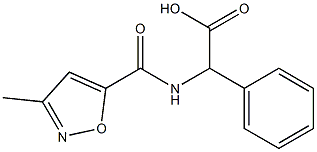 2-[(3-methyl-1,2-oxazol-5-yl)formamido]-2-phenylacetic acid Struktur