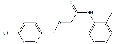 2-[(4-aminophenyl)methoxy]-N-(2-methylphenyl)acetamide Struktur