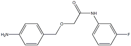 2-[(4-aminophenyl)methoxy]-N-(3-fluorophenyl)acetamide Struktur