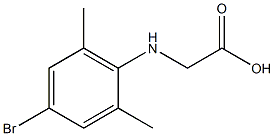 2-[(4-bromo-2,6-dimethylphenyl)amino]acetic acid Struktur