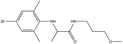 2-[(4-bromo-2,6-dimethylphenyl)amino]-N-(3-methoxypropyl)propanamide Struktur