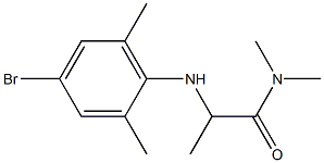 2-[(4-bromo-2,6-dimethylphenyl)amino]-N,N-dimethylpropanamide Struktur