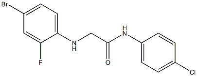 2-[(4-bromo-2-fluorophenyl)amino]-N-(4-chlorophenyl)acetamide Struktur