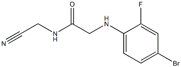 2-[(4-bromo-2-fluorophenyl)amino]-N-(cyanomethyl)acetamide Struktur