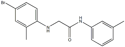 2-[(4-bromo-2-methylphenyl)amino]-N-(3-methylphenyl)acetamide Struktur