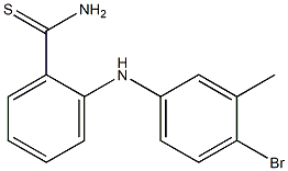 2-[(4-bromo-3-methylphenyl)amino]benzene-1-carbothioamide Struktur