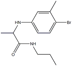 2-[(4-bromo-3-methylphenyl)amino]-N-propylpropanamide Struktur