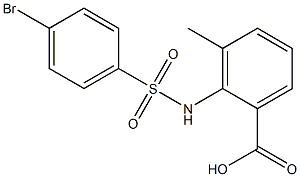 2-[(4-bromobenzene)sulfonamido]-3-methylbenzoic acid Struktur