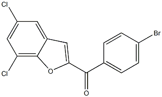 2-[(4-bromophenyl)carbonyl]-5,7-dichloro-1-benzofuran Struktur