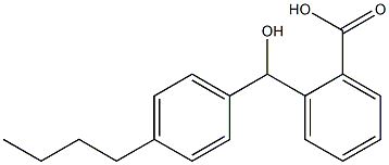 2-[(4-butylphenyl)(hydroxy)methyl]benzoic acid Struktur