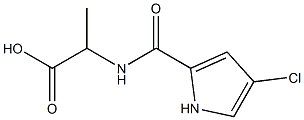 2-[(4-chloro-1H-pyrrol-2-yl)formamido]propanoic acid Struktur