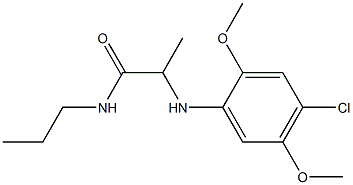 2-[(4-chloro-2,5-dimethoxyphenyl)amino]-N-propylpropanamide Struktur