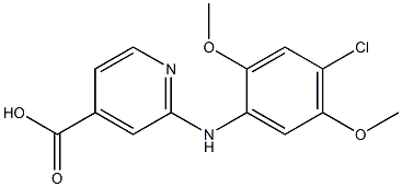 2-[(4-chloro-2,5-dimethoxyphenyl)amino]pyridine-4-carboxylic acid Struktur