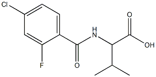 2-[(4-chloro-2-fluorophenyl)formamido]-3-methylbutanoic acid Struktur