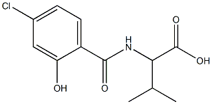 2-[(4-chloro-2-hydroxyphenyl)formamido]-3-methylbutanoic acid Struktur