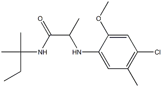 2-[(4-chloro-2-methoxy-5-methylphenyl)amino]-N-(2-methylbutan-2-yl)propanamide Struktur