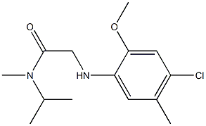 2-[(4-chloro-2-methoxy-5-methylphenyl)amino]-N-methyl-N-(propan-2-yl)acetamide Struktur