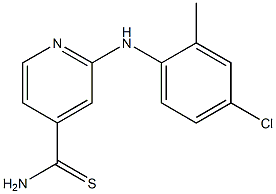 2-[(4-chloro-2-methylphenyl)amino]pyridine-4-carbothioamide Struktur