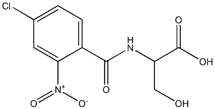 2-[(4-chloro-2-nitrophenyl)formamido]-3-hydroxypropanoic acid Struktur