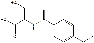 2-[(4-ethylbenzoyl)amino]-3-hydroxypropanoic acid Struktur