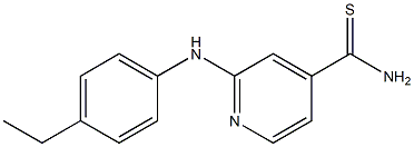 2-[(4-ethylphenyl)amino]pyridine-4-carbothioamide Struktur