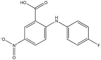 2-[(4-fluorophenyl)amino]-5-nitrobenzoic acid Struktur