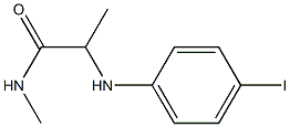 2-[(4-iodophenyl)amino]-N-methylpropanamide Struktur