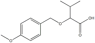 2-[(4-methoxyphenyl)methoxy]-3-methylbutanoic acid Struktur