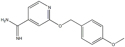 2-[(4-methoxyphenyl)methoxy]pyridine-4-carboximidamide Struktur