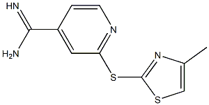 2-[(4-methyl-1,3-thiazol-2-yl)sulfanyl]pyridine-4-carboximidamide Struktur