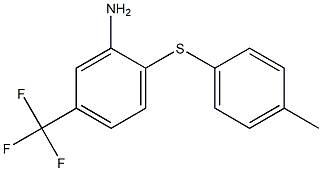 2-[(4-methylphenyl)sulfanyl]-5-(trifluoromethyl)aniline Struktur