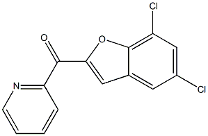 2-[(5,7-dichloro-1-benzofuran-2-yl)carbonyl]pyridine Struktur